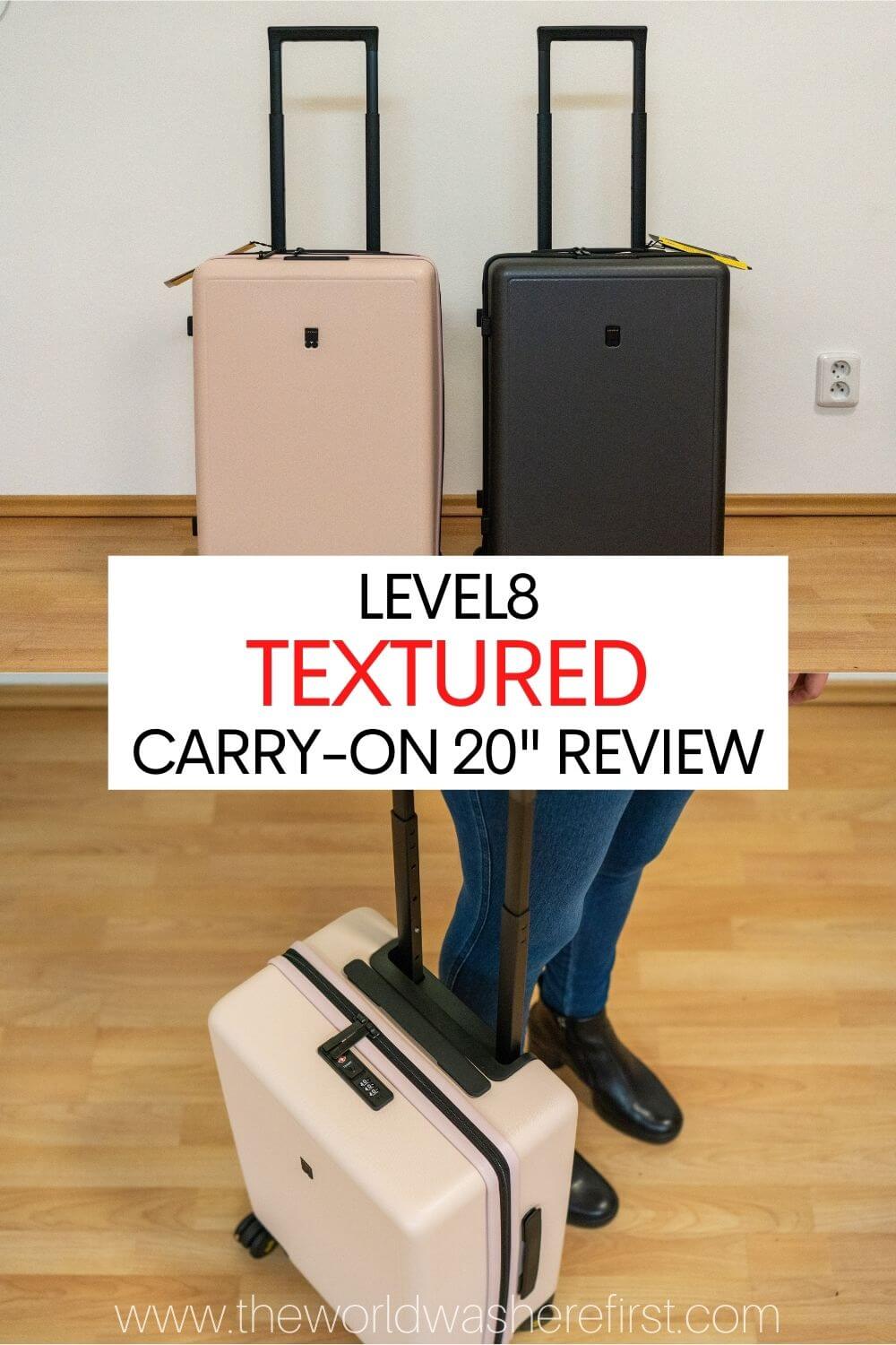 LEVEL8 Luggage Review Textured CarryOn 20" Suitcase The World Was