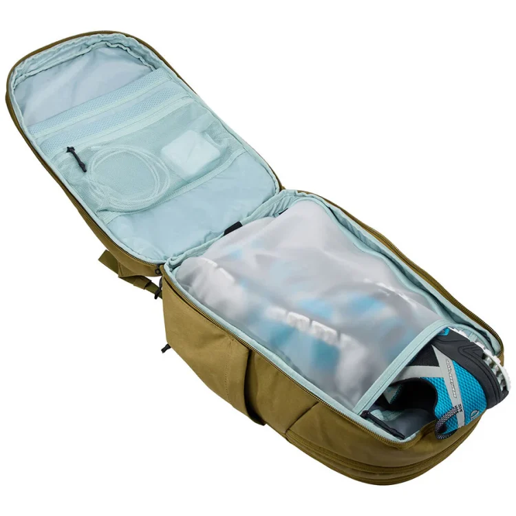 Thule Aion 28L/32L Expandable Travel Backpack - Nutria Open