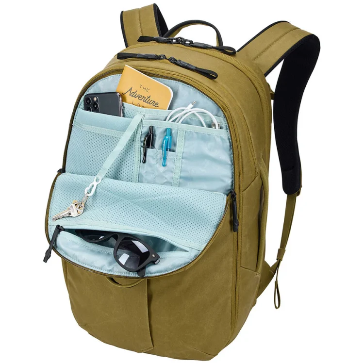 Thule Aion 28L/32L Expandable Travel Backpack - Nutria Front Open