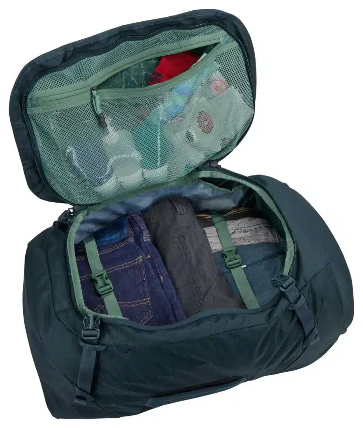 Thule Landmark 60L Travel Backpack with Daypack - Darkest Blue Open