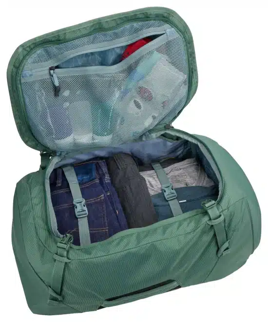 Thule Landmark 60L Travel Backpack with Daypack - Hazy Green Open