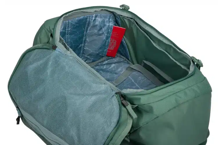 Thule Landmark 60L Travel Backpack with Daypack - Hazy Green Open